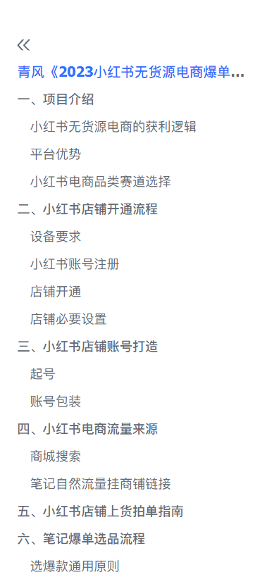 (5723期)小红书无货源电商爆单终极版【视频教程+实战手册】保姆级实操从0起店爆单