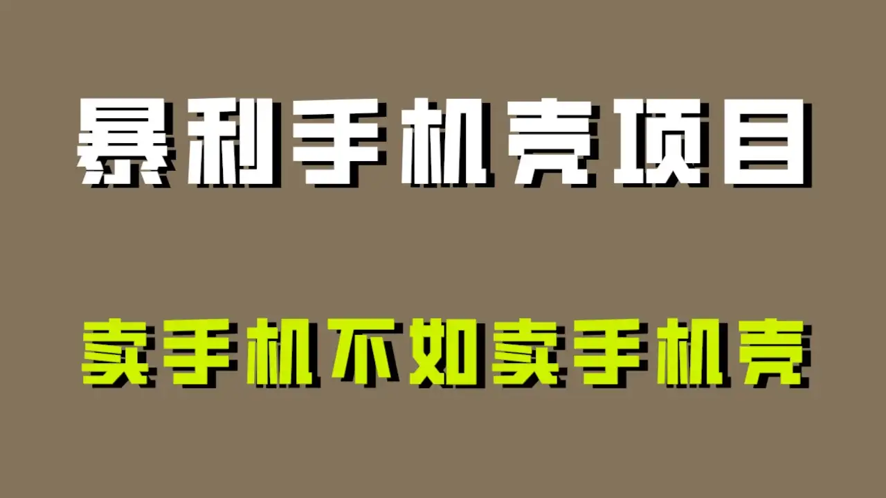 卖手机不如卖手机壳,暴利手机壳项目玩法拆解!-优优云创网