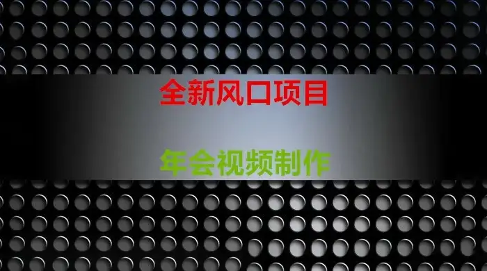 年会视频制作项目,全新风口-优优云创网