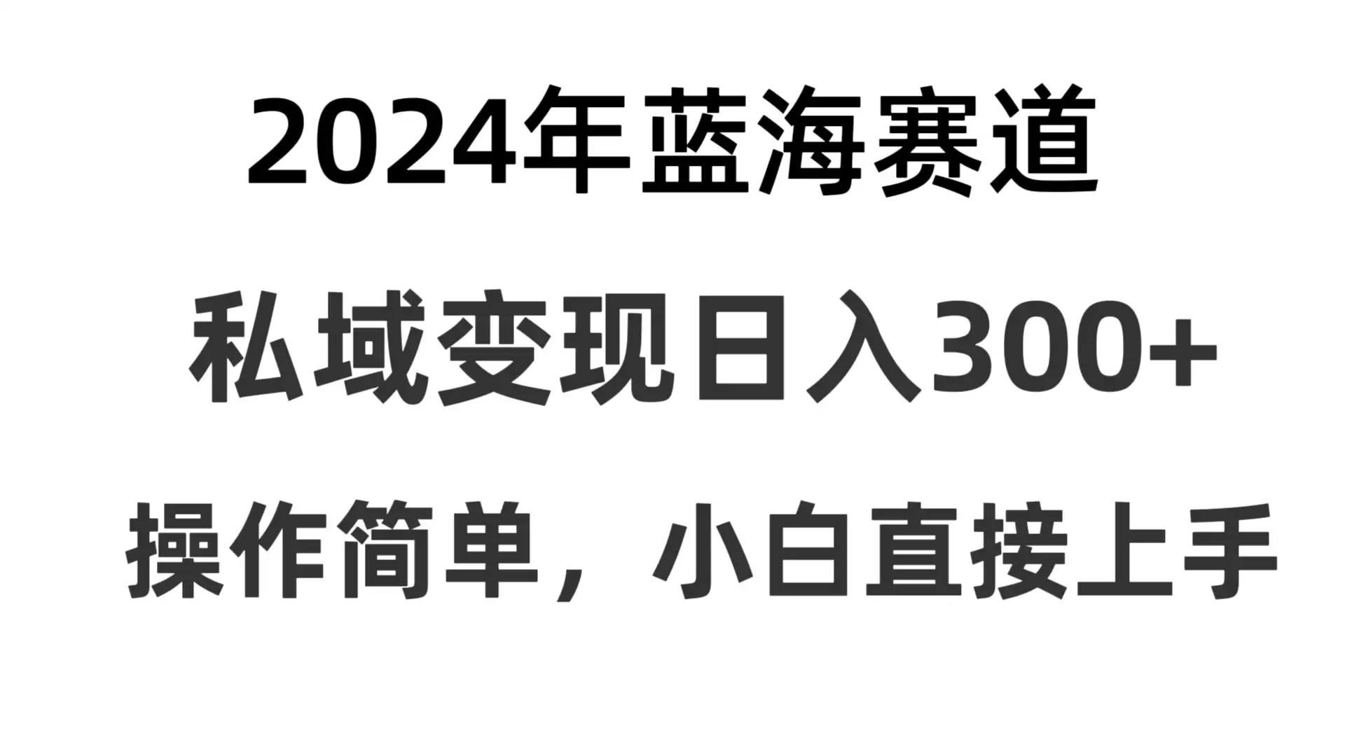 2024抖音蓝海赛道,私域变现日入300+,操作简单,每年只需一小时,纯小白可直接上手-优优云创网