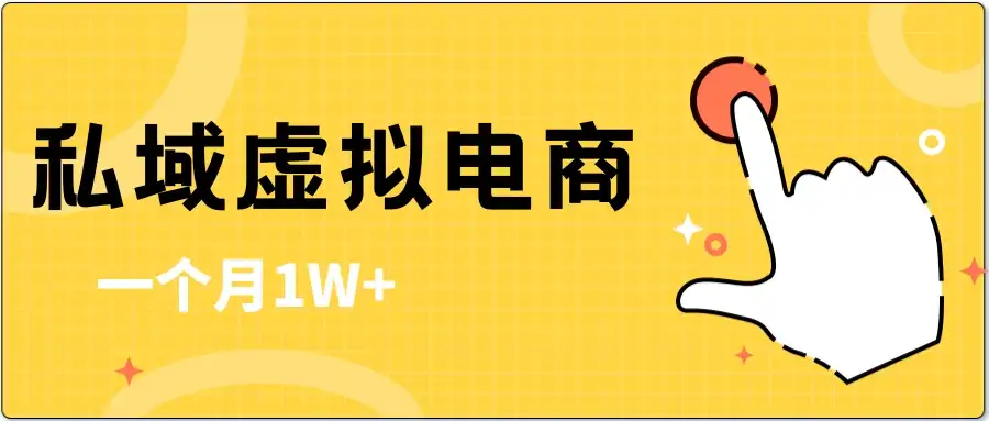 私域虚拟电商,一单50-200,一个月1W+-优优云创网