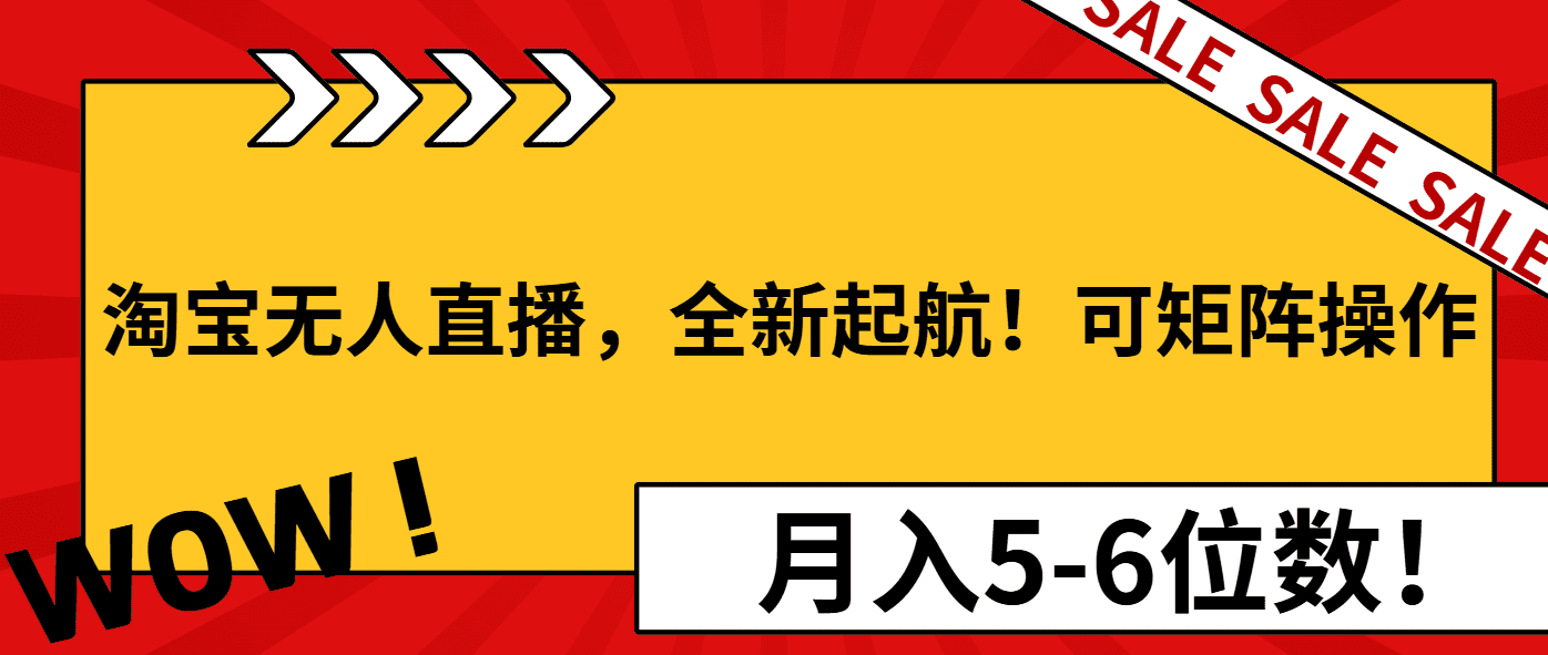 (13946期)淘宝无人直播,全新起航!可矩阵操作,月入5-6位数!-优优云创网