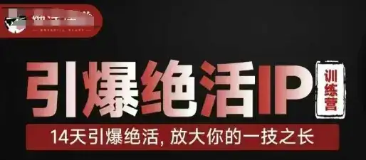 引爆绝活IP训练营,14天引爆绝活,放大你的一技之长-优优云创网 引爆绝活IP训练营,14天引爆绝活,放大你的一技之长-优优云创网