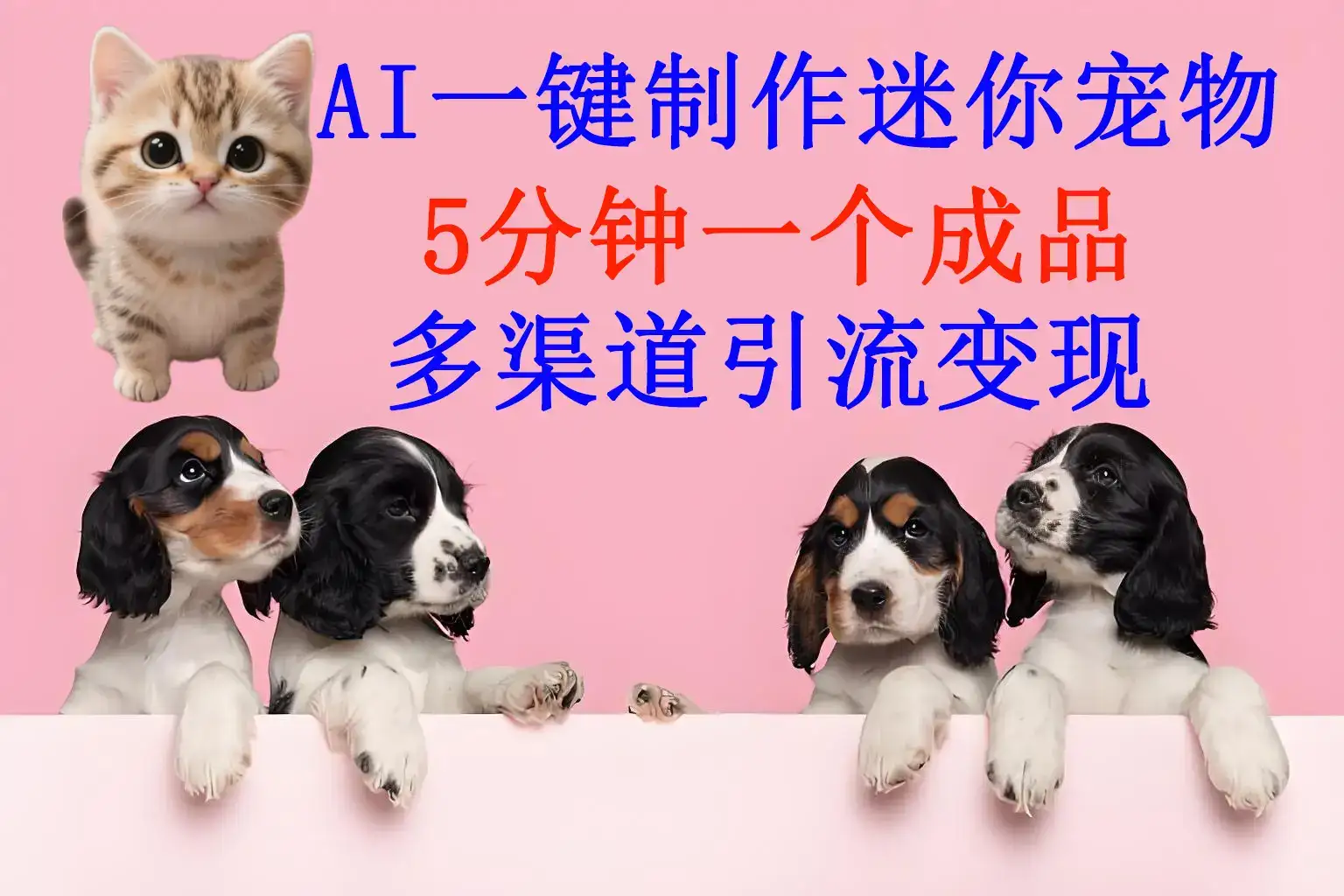 AI一件制作迷你宠物,5分钟一个成品,多渠道引流变现-优优云创网 AI一件制作迷你宠物,5分钟一个成品,多渠道引流变现-优优云创网