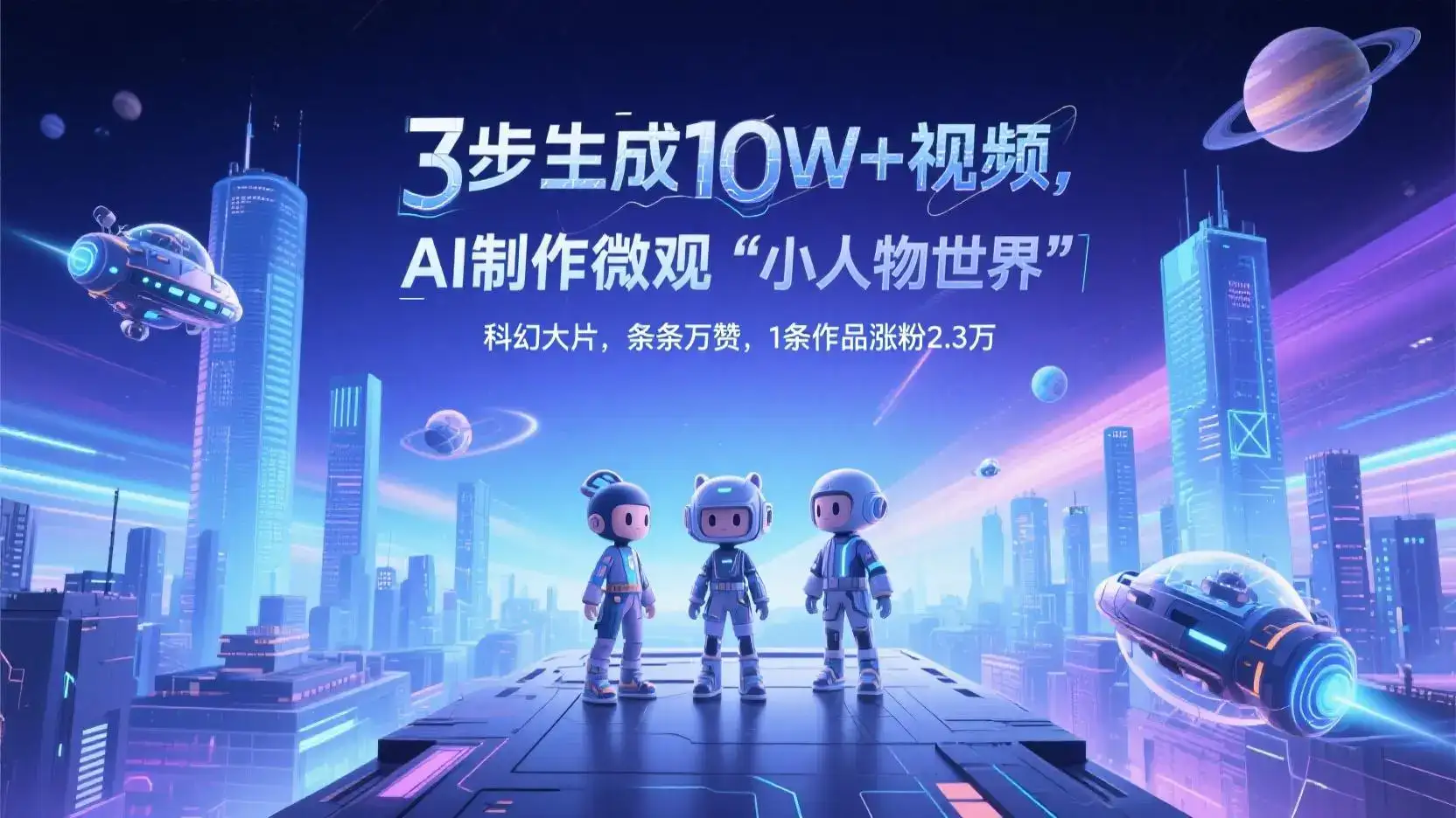 3步生成10W+视频,AI制作微观“小人物世界”科幻大片,条条万赞,1条作品涨粉2.3万-优优云创网 3步生成10W+视频,AI制作微观“小人物世界”科幻大片,条条万赞,1条作品涨粉2.3万-优优云创网