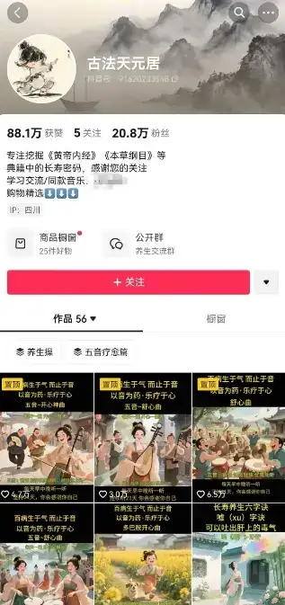古法五音养生教程,五音疗愈的视频的制作方法,2-4小时就能学会,作者10天涨粉10W-优优云创网 古法五音养生教程,五音疗愈的视频的制作方法,2-4小时就能学会,作者10天涨粉10W-优优云创网