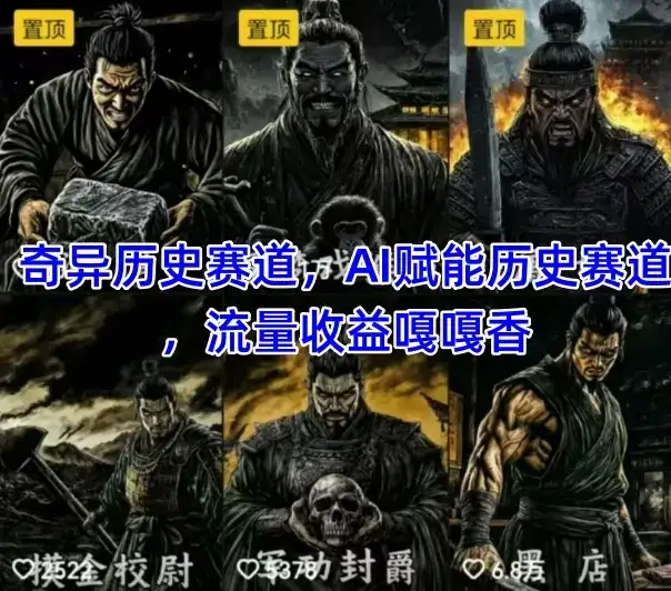 抖音奇异历史赛道,AI赋能历史赛道,流量收益嘎嘎香,狂撸伙伴计划-优优云创网 抖音奇异历史赛道,AI赋能历史赛道,流量收益嘎嘎香,狂撸伙伴计划-优优云创网