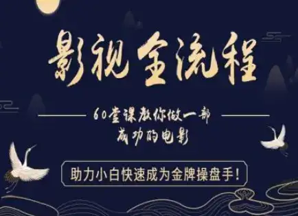 【影视全流程】教你做一部成功的电影,助力小白快速成为金牌操盘手