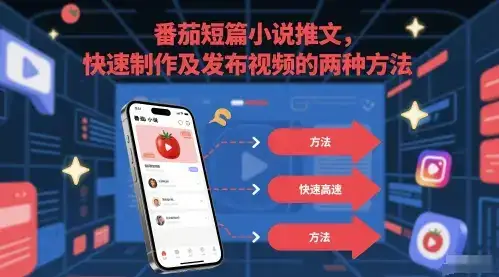 番茄短篇小说推文,快速制作及发布视频的两种方法