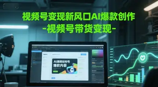 视频号变现新风口AI爆款创作-视频号带货变现-优优云创网 视频号变现新风口AI爆款创作-视频号带货变现-优优云创网