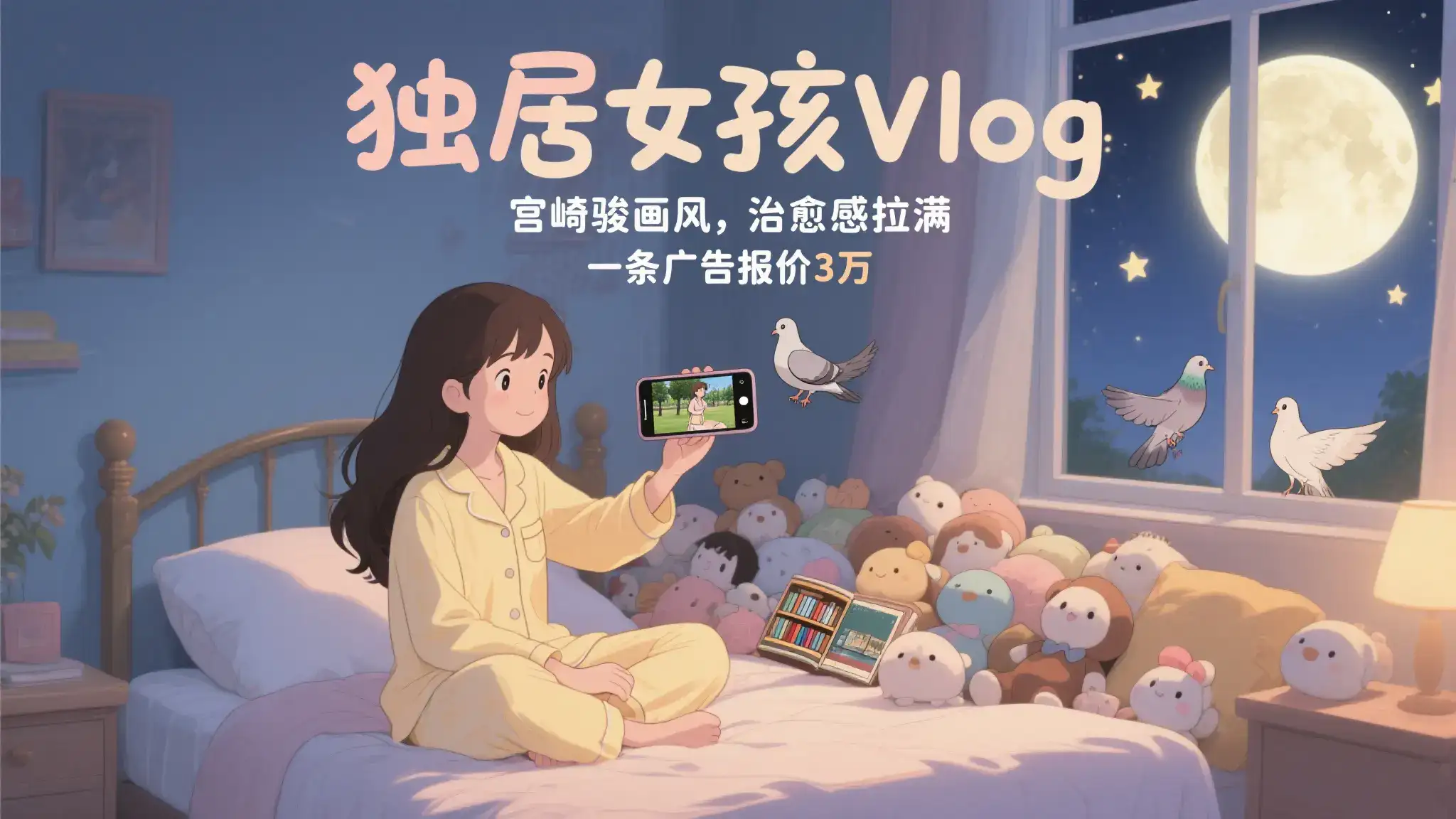 单个账号涨粉71万!用AI制作独居女孩Vlog,宫崎骏画风,治愈感拉满,一条广告报价3万-优优云创网 单个账号涨粉71万!用AI制作独居女孩Vlog,宫崎骏画风,治愈感拉满,一条广告报价3万-优优云创网