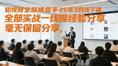 短视频全案操盘手25年3月线下课,全部实战一线操盘手经验分享,毫无保留分享,全是干货-优优云创网 短视频全案操盘手25年3月线下课,全部实战一线操盘手经验分享,毫无保留分享,全是干货-优优云创网
