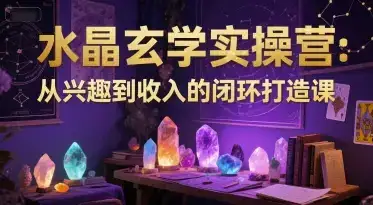 水晶玄学实操营:从兴趣到收入的闭环打造课-优优云创网 水晶玄学实操营:从兴趣到收入的闭环打造课-优优云创网