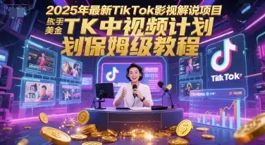 2025年最新TikTok影视解说项目,新手也能挣美金,TK中视频计划保姆级教程-优优云创网 2025年最新TikTok影视解说项目,新手也能挣美金,TK中视频计划保姆级教程-优优云创网