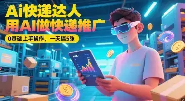 Ai快递达人,用AI做快递推广,0基础上手操作,一天搞5张-优优云创网 Ai快递达人,用AI做快递推广,0基础上手操作,一天搞5张-优优云创网
