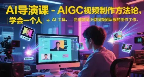 AI导演课-AIGC视频制作方法论,学会一个人+AI工具,完成如同小型视频团队般的创作工作,实现导演梦-优优云创网 AI导演课-AIGC视频制作方法论,学会一个人+AI工具,完成如同小型视频团队般的创作工作,实现导演梦-优优云创网