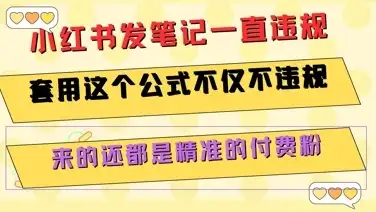 小红书发笔记一直违规,套用这个公式不仅不违规,来的还都是精准的付费粉-优优云创网 小红书发笔记一直违规,套用这个公式不仅不违规,来的还都是精准的付费粉-优优云创网