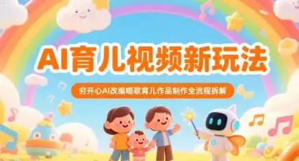 AI育儿视频新玩法,穷开心AI改编唱歌育儿作品制作全流程拆解-优优云创网 AI育儿视频新玩法,穷开心AI改编唱歌育儿作品制作全流程拆解-优优云创网