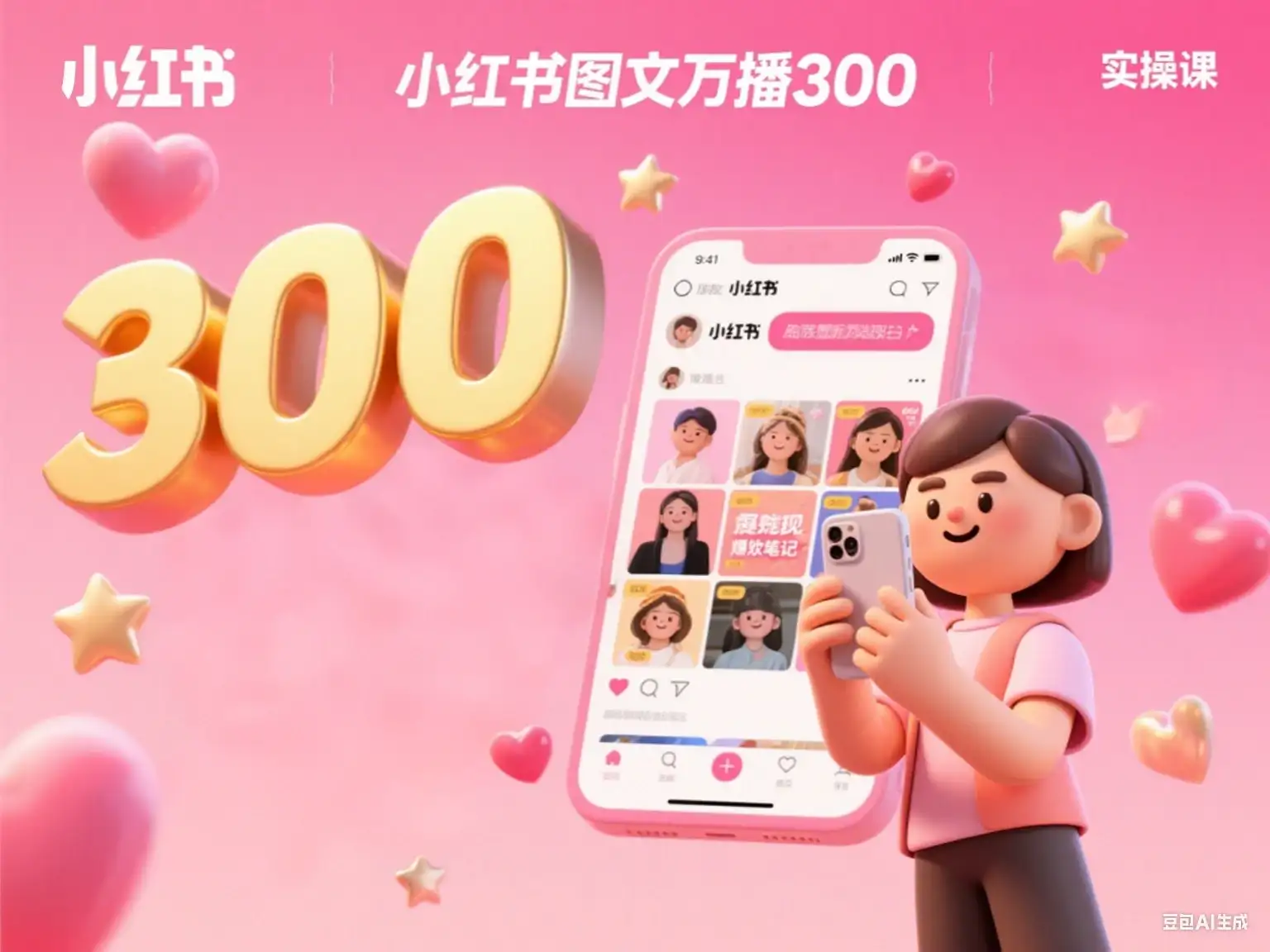 小红书图文 万播300实操课-优优云创网 小红书图文 万播300实操课-优优云创网