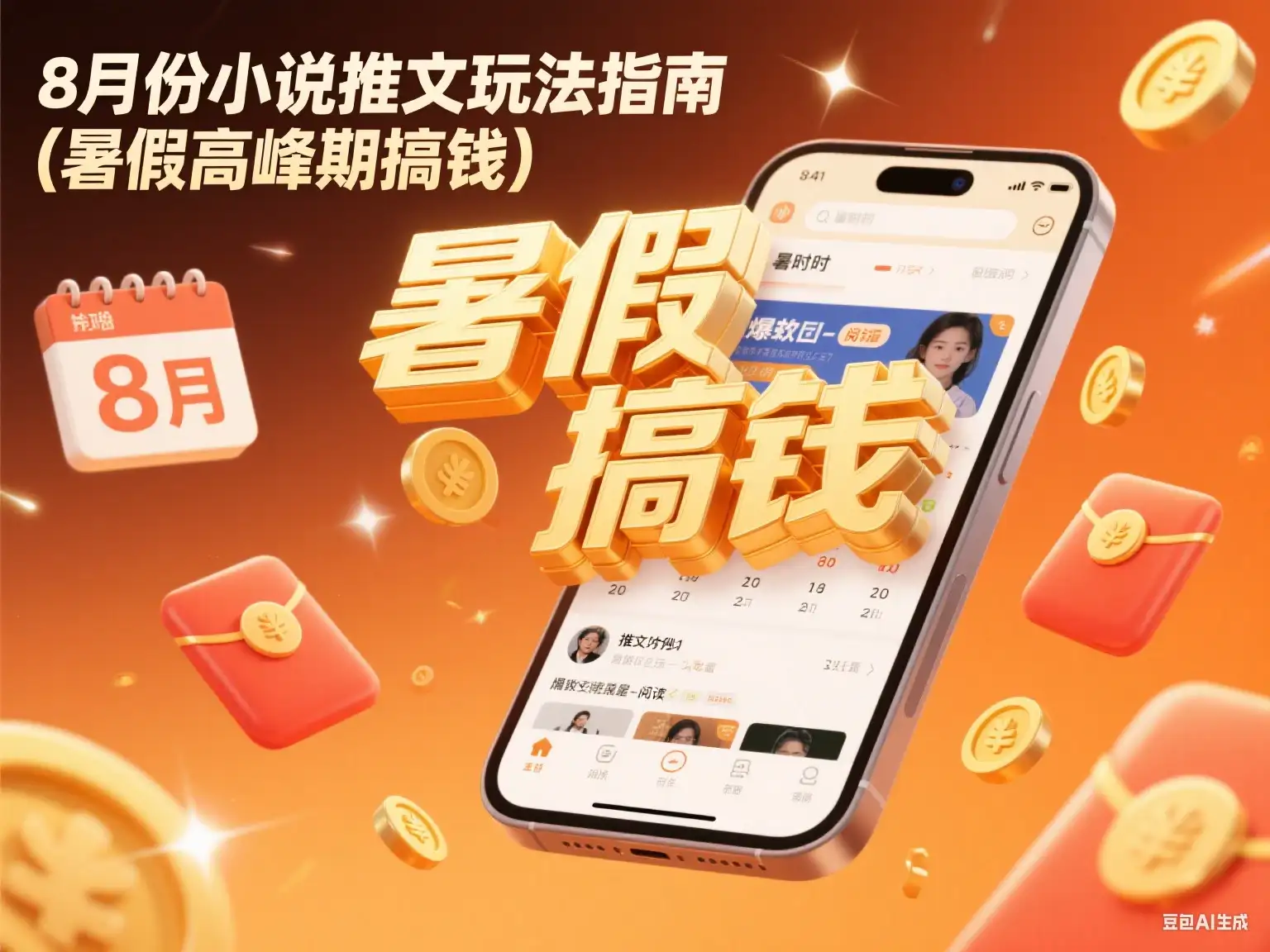 8月份小说推文玩法指南(暑假高峰期搞钱)-优优云创网 8月份小说推文玩法指南(暑假高峰期搞钱)-优优云创网