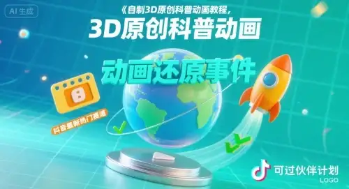 【精】自制3D原创科普动画教程,动画还原事件,抖音最新热门赛道,可过伙伴计划-优优云创网 【精】自制3D原创科普动画教程,动画还原事件,抖音最新热门赛道,可过伙伴计划-优优云创网