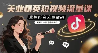 【精】美业精英短视频流量课,掌握抖音流量密码,天天有询单,条条有转化-优优云创网 【精】美业精英短视频流量课,掌握抖音流量密码,天天有询单,条条有转化-优优云创网