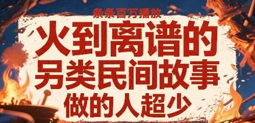 火到离谱的另类民间故事,条条百W播放,做的人超少-优优云创网 火到离谱的另类民间故事,条条百W播放,做的人超少-优优云创网
