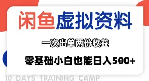 闲鱼虚拟资料新变现玩法,信息差项目,一次出单两份收益,无需囤货,可批量矩阵,零基础小白也能日入多张-优优云创网 闲鱼虚拟资料新变现玩法,信息差项目,一次出单两份收益,无需囤货,可批量矩阵,零基础小白也能日入多张-优优云创网