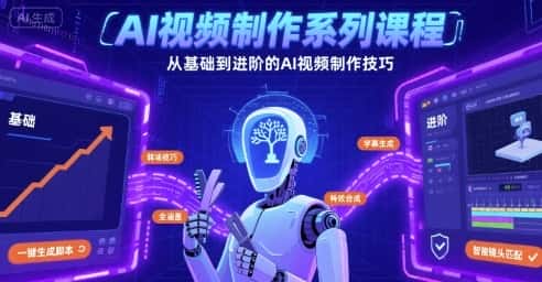 AI视频制作系列课程,从基础到进阶的AI视频制作技巧全涵盖