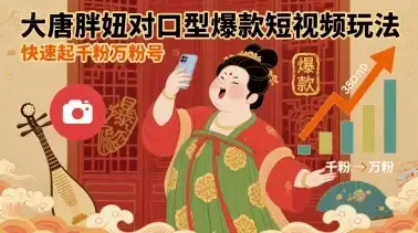 大唐胖妞对口型爆款短视频玩法,快速起千粉万粉号-优优云创网 大唐胖妞对口型爆款短视频玩法,快速起千粉万粉号-优优云创网