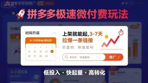 【精】8月26号拼多多极速微付费玩法,8-10月份必须玩的,上架就能起,3-7天拉爆一条链接-优优云创网 【精】8月26号拼多多极速微付费玩法,8-10月份必须玩的,上架就能起,3-7天拉爆一条链接-优优云创网