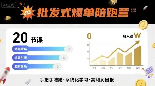 【精】批发式爆单陪跑营,20节课带你实现批发式爆单,带你经松月入过W-优优云创网 【精】批发式爆单陪跑营,20节课带你实现批发式爆单,带你经松月入过W-优优云创网