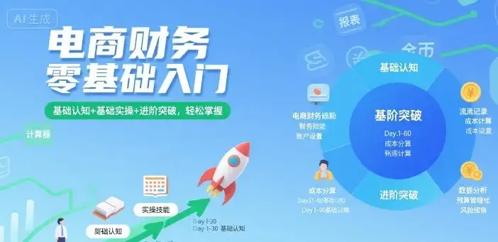 【精】电商财务零基础入门,基础认知+基础实操+进阶突破,轻松掌握-优优云创网 【精】电商财务零基础入门,基础认知+基础实操+进阶突破,轻松掌握-优优云创网