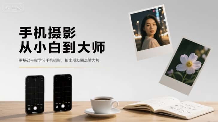 手机摄影从小白到大师,零基础带你学习手机摄影,拍出朋友圈点赞大片