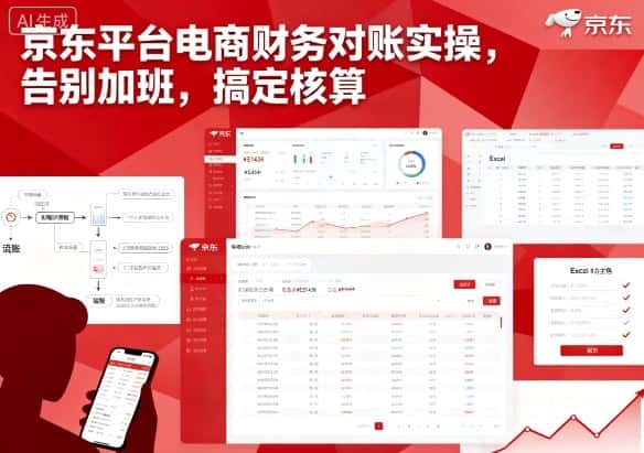 京东平台电商财务对账实操,告别加班,搞定核算
