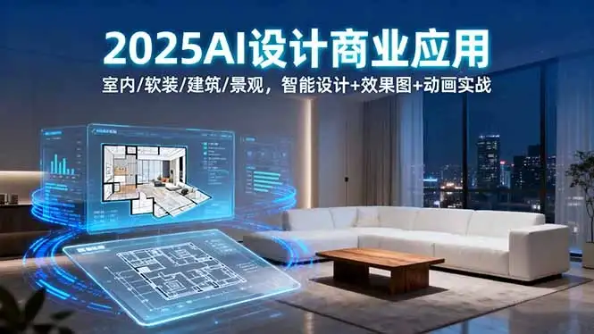 【精】2025AI设计商业应用:室内/软装/建筑/景观,智能设计+效果图+动画实战-优优云创网 【精】2025AI设计商业应用:室内/软装/建筑/景观,智能设计+效果图+动画实战-优优云创网