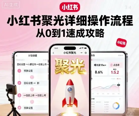小红书聚光详细操作流程,小红书聚光从0到1速成攻略-优优云创网 小红书聚光详细操作流程,小红书聚光从0到1速成攻略-优优云创网