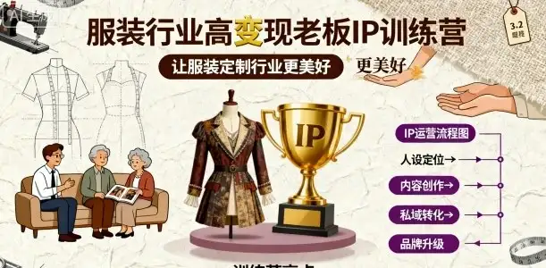 【精】服装行业高变现老板IP训练营,让服装定制行业更美好-优优云创网 【精】服装行业高变现老板IP训练营,让服装定制行业更美好-优优云创网