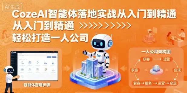 【精】CozeAI智能体落地实战从入门到精通,轻松打造一人公司-优优云创网 【精】CozeAI智能体落地实战从入门到精通,轻松打造一人公司-优优云创网