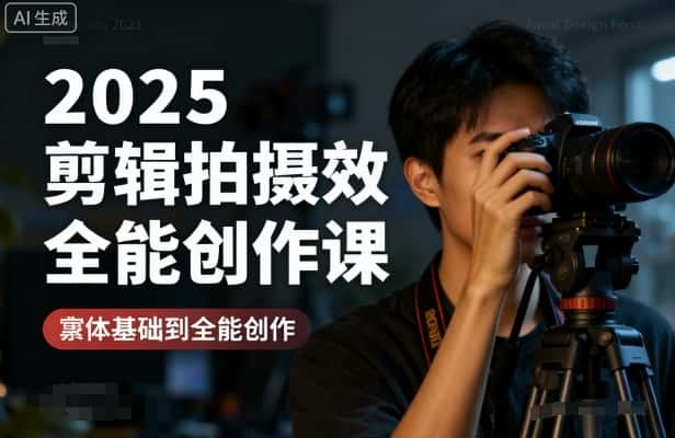2025剪辑拍摄特效全能创作课,零基础到全能创作