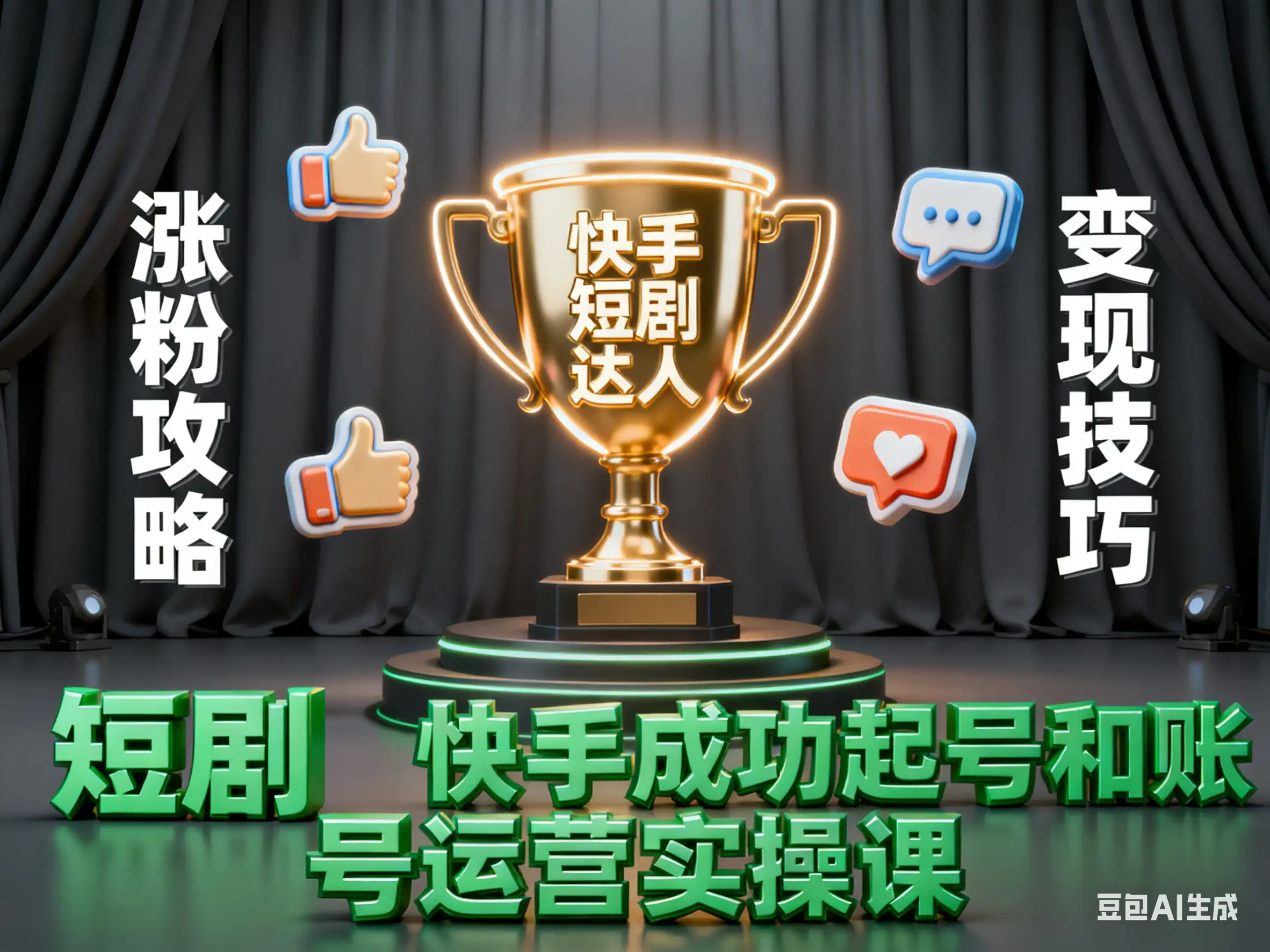 短剧 快手成功起号和账号运营实操课-优优云创网 短剧 快手成功起号和账号运营实操课-优优云创网