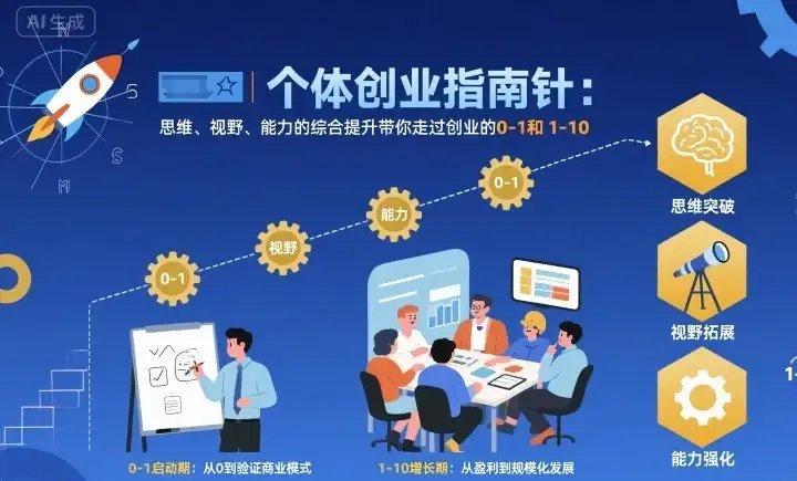 个体创业指南针,思维、视野、能力的综合提升带你走过创业的0-1和1-10【音频】-优优云创网 个体创业指南针,思维、视野、能力的综合提升带你走过创业的0-1和1-10【音频】-优优云创网