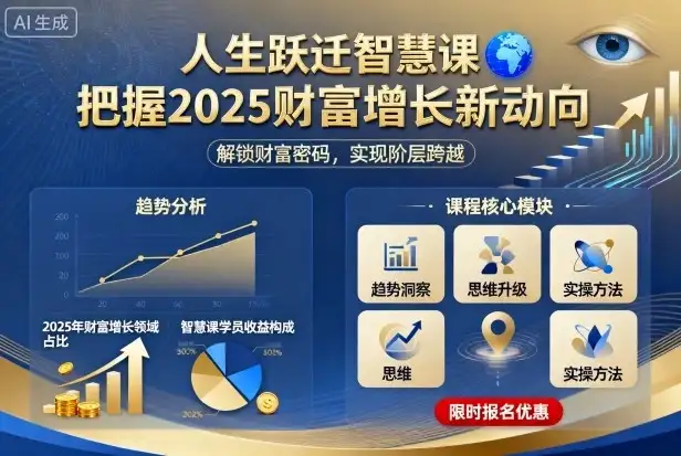 【精】人生跃迁智慧课,把据2025财富增长新动向-优优云创网 【精】人生跃迁智慧课,把据2025财富增长新动向-优优云创网