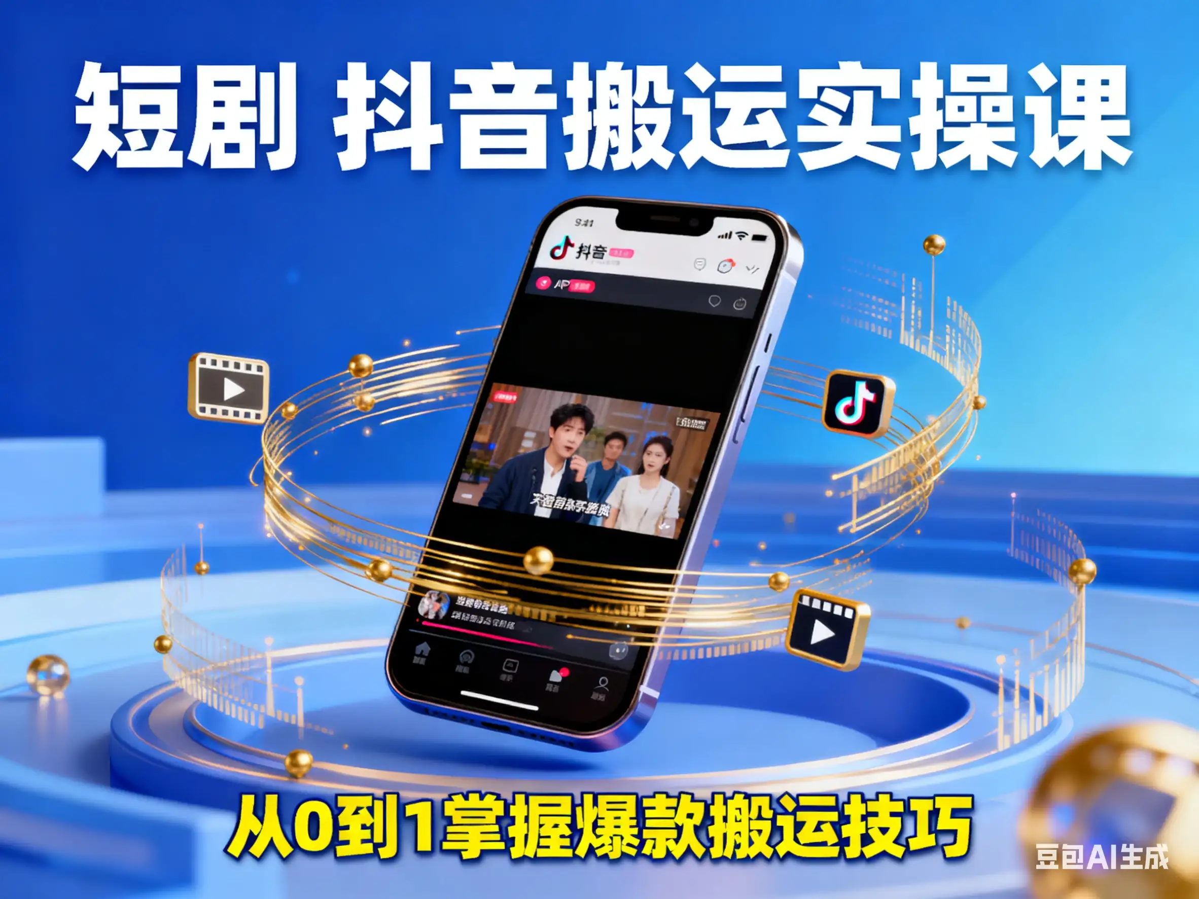 短剧 抖音搬运实操课-优优云创网 短剧 抖音搬运实操课-优优云创网