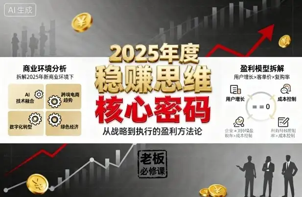 【精】2025年度稳賺思维老板创业营,拆解2025年新商业环境下,企业实现持续盈利的核心密码-优优云创网 【精】2025年度稳賺思维老板创业营,拆解2025年新商业环境下,企业实现持续盈利的核心密码-优优云创网