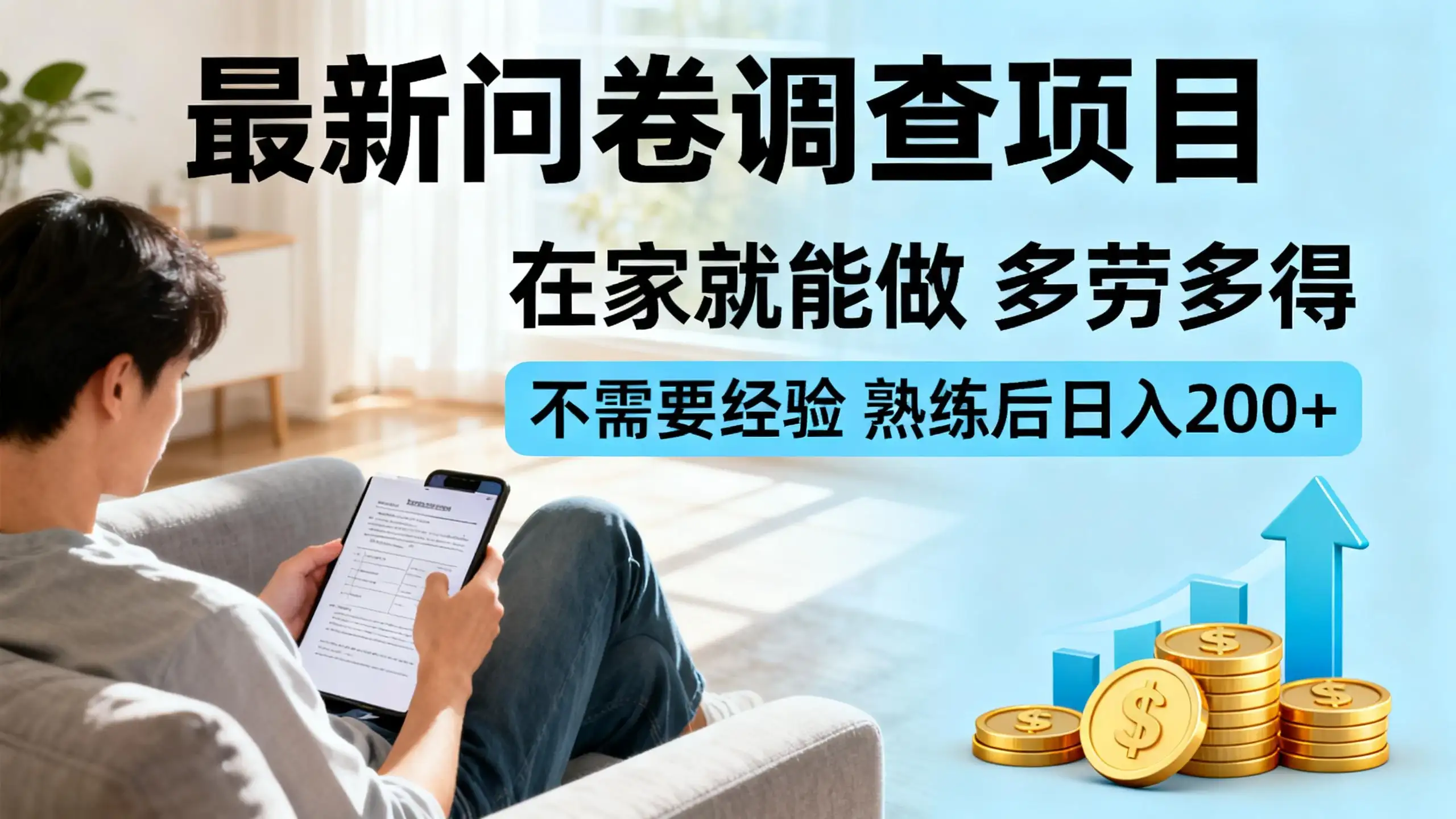 最新问卷调查项目,在家就能做,多劳多得,不需要经验,熟练后日入200+-优优云创网 最新问卷调查项目,在家就能做,多劳多得,不需要经验,熟练后日入200+-优优云创网