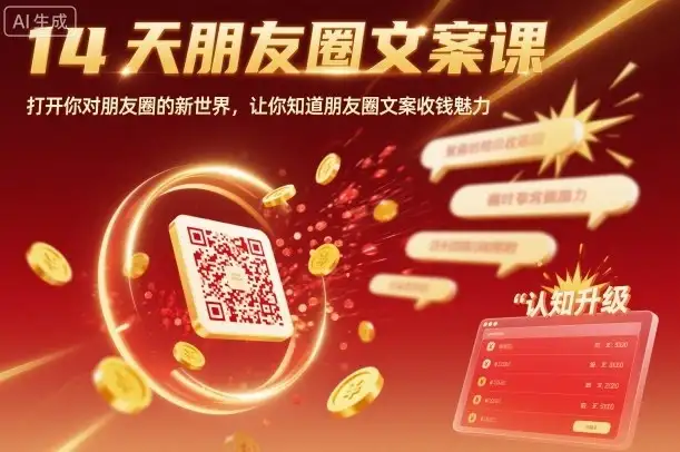 14天朋友圈文案课,打开你对朋友圈的新世界,让你知道朋友圈文案收钱魅力-优优云创网 14天朋友圈文案课,打开你对朋友圈的新世界,让你知道朋友圈文案收钱魅力-优优云创网