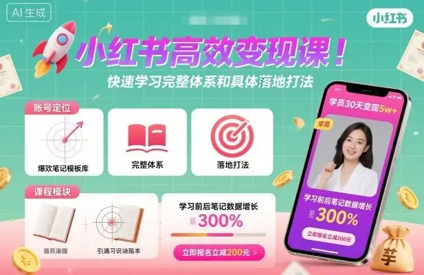 【精】小红书高效变现课,快速学习小红书完整体系和具体落地打法-优优云创网 【精】小红书高效变现课,快速学习小红书完整体系和具体落地打法-优优云创网