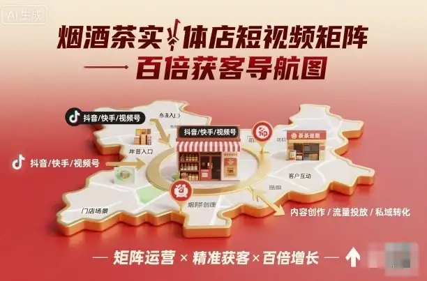 【精】烟酒茶实体店短视频矩阵百倍获客导航图-优优云创网 【精】烟酒茶实体店短视频矩阵百倍获客导航图-优优云创网