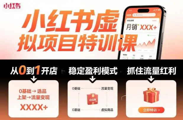 【精】小红书虚拟项目特训课,帮你从0到1打造稳定盈利的店铺,抓住流量红利(更新9月)-优优云创网 【精】小红书虚拟项目特训课,帮你从0到1打造稳定盈利的店铺,抓住流量红利(更新9月)-优优云创网